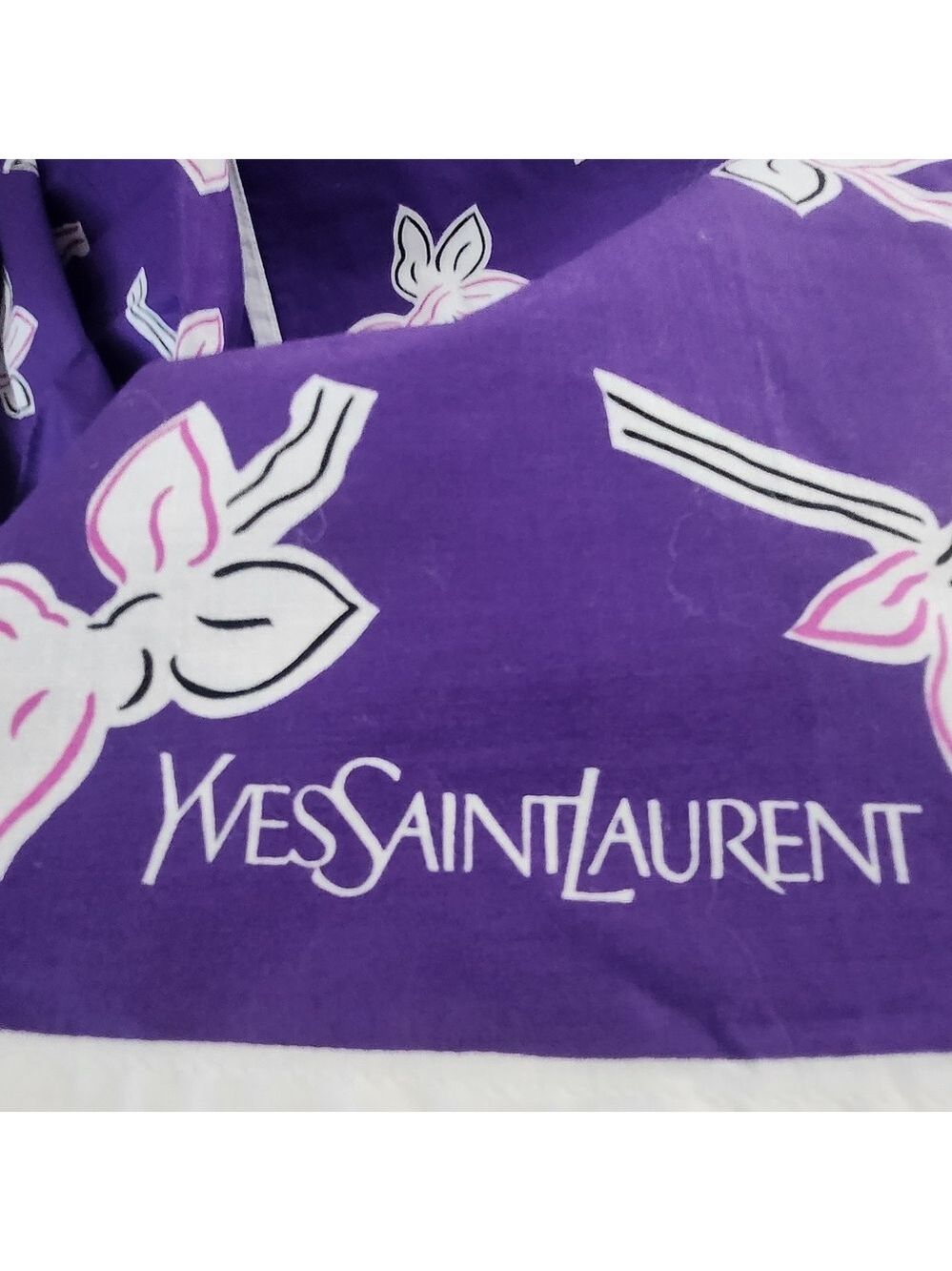 ❤️ Yves Saint Laurent Apron Purple Sundress Sleeveless Spaghetti Straps …